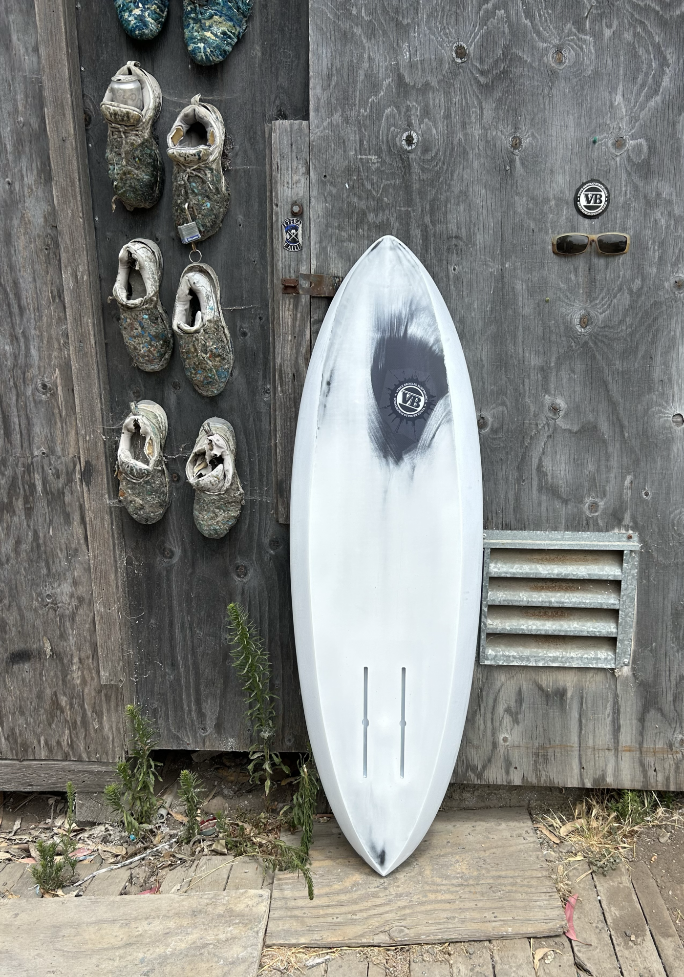 Mid Length 1 foilboard bottom view by Vince Broglio