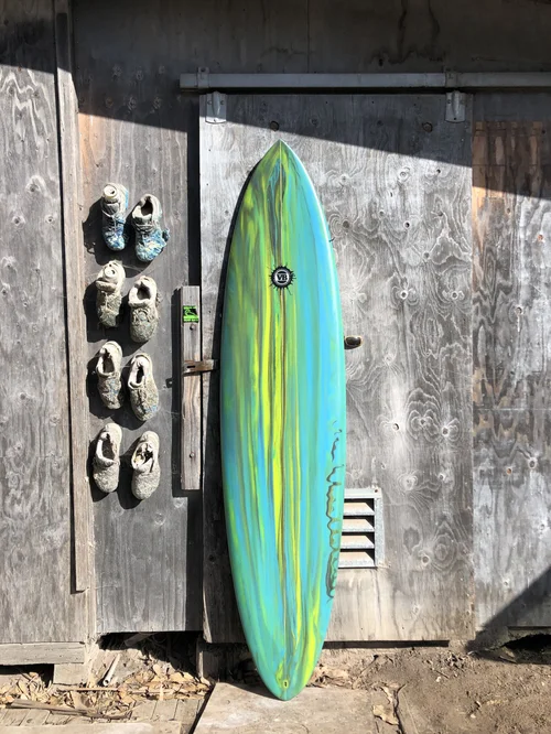 The Silver Back Twinzer surfboard by Vince Broglio